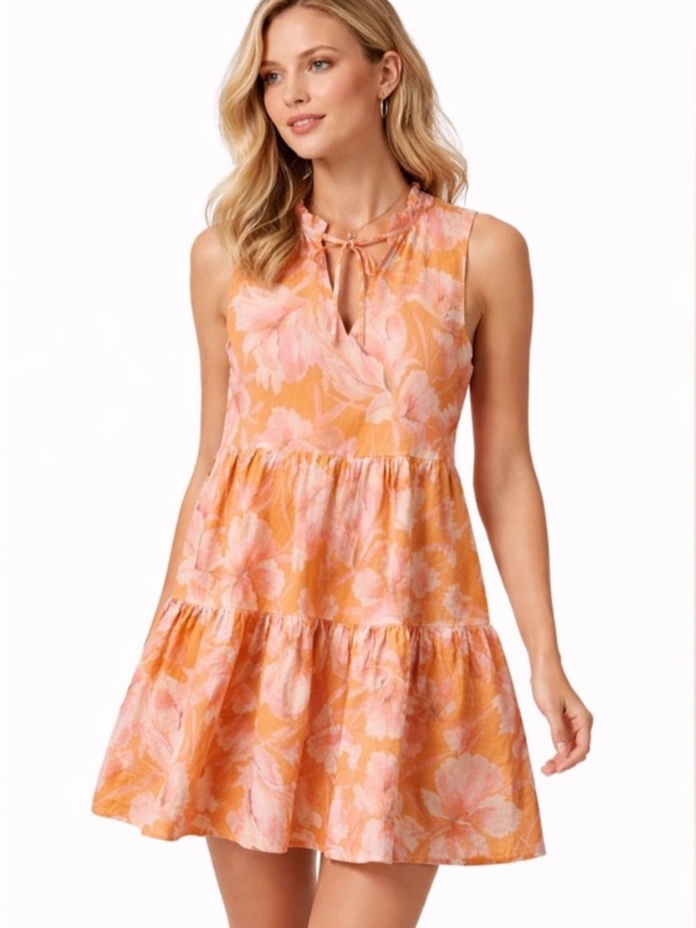 Steve Madden Disposition Tiered “Golden Glow” Sundress